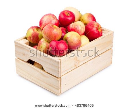 Wooden Crate Boxes, Golden Apple, Bookshelves Diy, Fresh Apples, Wooden Crate, Apple Recipes, Red Apple, Wooden Box, Wooden Boxes