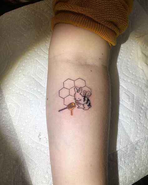 Honey Tattoo, Phoenix Feather Tattoos, Honey Bee Tattoo, Honeycomb Tattoo, Bunny Tattoo, Bumble Bee Tattoo, Honey Drops, Bunny Tattoos, Piercing Aftercare