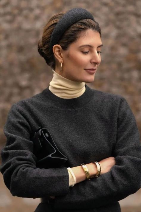 Hairband Updo Hairband Updo, Chic Low Bun, Cute Winter Hairstyles, Elegant Headband, Style Rut, Low Bun, Fall Is Here, Cozy Vibes, Instagram Worthy