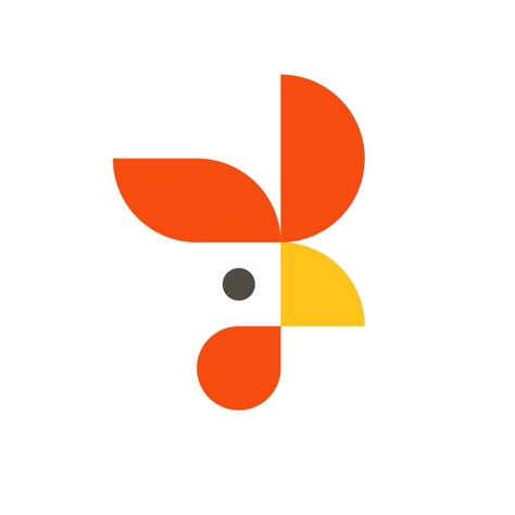 Stop that Bertalan Gombos 🐔❤️ This brilliant little logo goes straight into our #DribbbleFaves. #logo #logodesigner #logos #logoinspiration #logoideas Rooster Logo Design, Logo Sketch Design, Minimal Logos Inspiration, Rooster Logo, Geometric Logo Design, Timeless Logo, Logo Design Concept, Logo Sketches, Logo Design Set