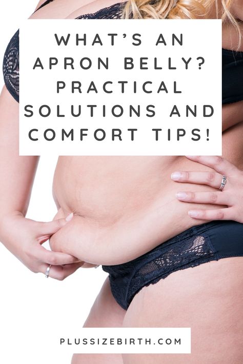 A pannus stomach is commonly referred to as an apron belly or mother’s apron. The apron is a flap of excess skin, tissue, and fat that hangs at the bottom of the abdomen. This resource isn’t about changing your body. It’s about how to live with an apron belly and feel more comfortable on a daily basis! #plussizepregnancy #belly Belly Apron, Plus Size Mom, Pooch Workout, Mom Belly, Loose Belly, Belly Pooch, Postpartum Support, Excess Skin, Fat Loss Tips