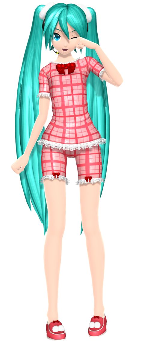 Hatsune Miku : Pajamas [Project DIVA] Miku Pajamas, Project Diva, Hatsune Miku, Vocaloid, Diva, Pajamas, Deviantart, Fashion Design, Anime