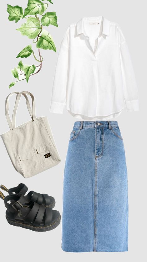 Summer Outfits Jean Skirt, Outfits Men Summer, Outfits Aesthetic Summer, Simple Ootd, Aesthetic Summer Outfits, Rok Outfit, Summer Outfits Black Woman, Summer Outfits Aesthetic, Summer Outfits 2024