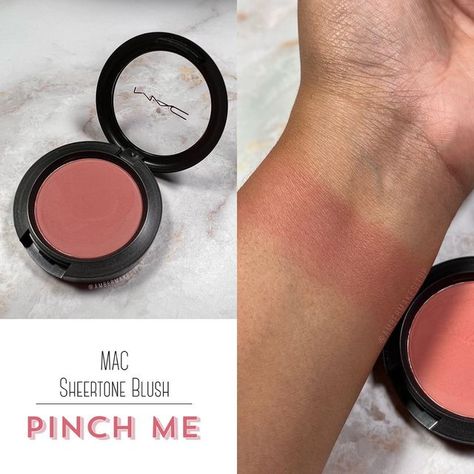 Amber on Instagram: "@maccosmetics Sheertone Blush- Pinch Me This color is right up my pinkish brown loving alley. It reminded my of a matte version of a cream blush I use! This looks like it's going to fit in with my everyday shades. . . . . #mac #maccosmetics #blush #blusher #macblush #swatch #swatches #makeup #makeuplove #makeuplover #cosmetics #pink #rosy #everydayblush #naturalmakeup #powderblush #amberswatches" Mac Pinch Me Blush, Blush Swatches, Mac Blush, Dream Makeup, Makeup Kits, Lifestyle Photos, Pinch Me, Cream Blush, Beauty Lifestyle