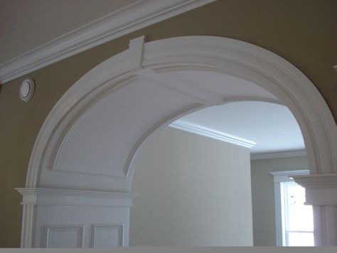 Archway Molding, Arch Moulding, Tray Ceiling Ideas, Mdf Trim, Archway Decor, Arch Molding, Flexible Molding, Cornice Design, Arch Doorway