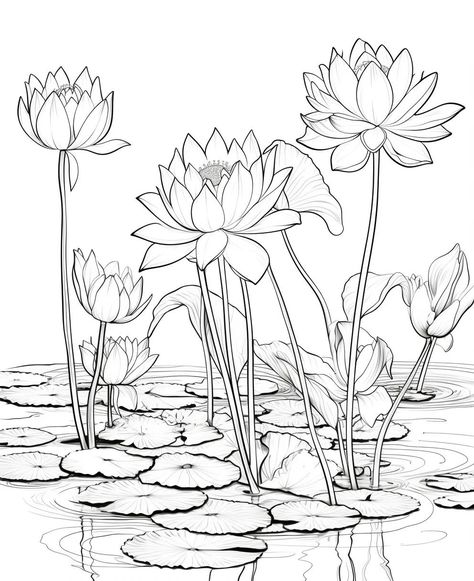 18 free coloring page of lotus flowers coloring sheets for adults – Bujo Art#coloring pagescoloring#pages#xmas#for adults#adult#printable#unicorn#pokemon#dinosaur#mario#spiderman#barbie#cute#hello kitty#princess#animals#disney#dragon#easter#animals Coloring Pages Demon Slayer, Emo Coloring Pages, Dork Diaries Coloring Pages, Disney Characters Coloring Pages, Eyes Coloring Pages, Coloring Pages Detailed, Pond Drawing, Coloring Sheets For Adults, Bobbie Goods Coloring Pages