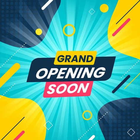 Opening Soon Poster Background Opening Shortly Poster Design, Business Typography, Black Friday Sale Poster, Pattern Invitation, Frame Layout, Seasons Posters, Annual Leave, Chinese New Year 2020, Invitation Background