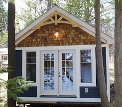 Just beachy: Turning a page in the book of life Bunkie Ideas, Camp Decor, Lakehouse Ideas, Small Cabins, Front Flip, Multigenerational Living, Flip Ideas, Camp House, Lake Houses Exterior