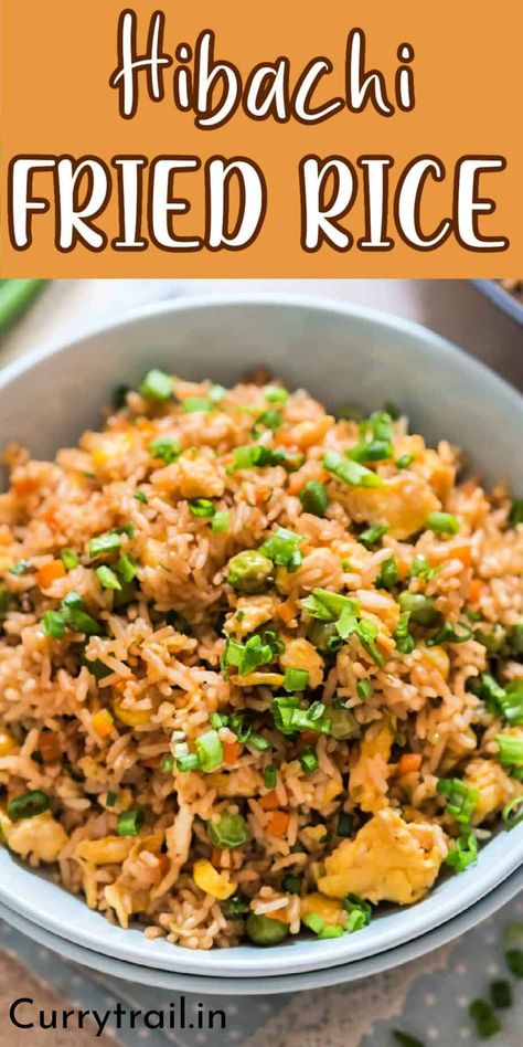 Japanese Hibachi Fried Rice Recipe, Teriyaki Chicken Fried Rice Recipe, Blackstone Hibachi, Easy Hibachi, Hibachi Fried Rice, Cooking Fried Rice, Japanese Fried Rice, Easy Dinner Recipes For Family, Quick Delicious Meals