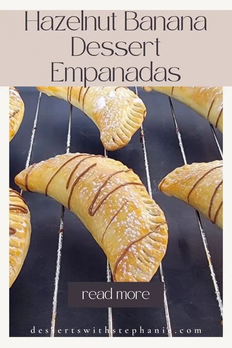 Nutella and Banana Empanadas Recipe Dessert Empanadas Recipe, Dessert Empanadas, Sweet Empanadas Recipe, Nutella And Banana, Dessert Videos, Chocolate Pie Recipes, Banana Nutella, Dessert Bites, Banana Dessert