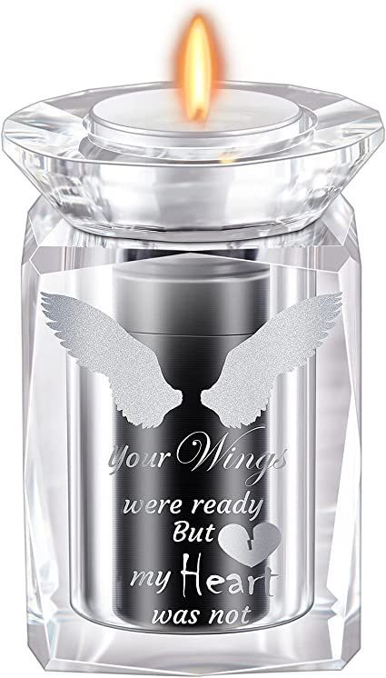 IFOLAINA Small Urn Angel Wings Mini Urns Crystal Ashes Cremation Keepsake Holder for Ashes Adult Male Human Pet Dog Remember Your Love One Lost Dog Urns, Urns For Ashes, Wooden Urn, Small Urns, Pet Ashes, Keepsake Urns, Human Ashes, Human Male, Cremation Urns