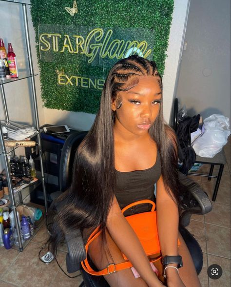 Hair Braid Designs, Protective Hairstyles Braids, Frontal Hairstyles, Fulani Braids, Braid Designs, Yellow Hair, Body Wave Wig, Frontal Wig, Orange Hair