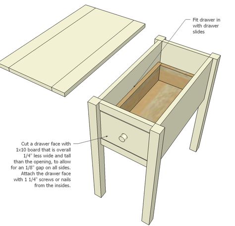 End Table Plans, Very Small Bedroom, Woodworking Tools For Sale, Narrow Side Table, Used Woodworking Tools, Narrow Table, Diy Side Table, End Tables With Drawers, Side Table With Drawer