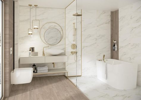 Modern French Bathroom, Minimalist Apartment Interior, French Bathroom, Girl Apartment Decor, Girl Apartment, Deco Bathroom, Bathroom Shop, Gold Bathroom, Bathroom Trends