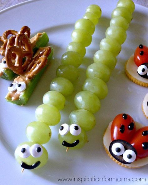 20 Adorable Food Creations That'll Get Kids Excited For Mealtime Bug Snacks, Kids Drinks, Kid Recipes, Fruit Animals, Decorações Com Comidas, Food Art For Kids, Kids Meal, Food Technology, Kids Treat