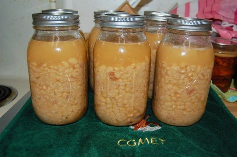 Canned Ham And Bean Soup, Canning Bean Soup Recipes, Canning Navy Beans, Canning Ham And Beans, Canning Navy Beans And Ham, Canning Ham And Bean Soup Recipes, Canned Navy Bean Soup, Canning Ham And Bean Soup, Pressure Canning Ham And Bean Soup