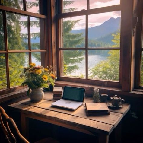 Writer Art Aesthetic, Writer Aesthetic Light, Cozy Author Aesthetic, Professional Writer Aesthetic, Writing Space Aesthetic, Writers Block Aesthetic, Writers Office Aesthetic, Cozy Writing Spaces, Writing Retreat Aesthetic