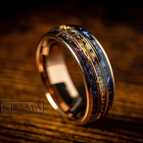 Non Traditional Wedding Rings Men, Mens Unique Wedding Rings, Space Wedding Ring, Poison Ring Secret Compartment, Male Wedding Bands, Male Wedding Rings, Engagement Rings Men, Unique Mens Wedding Bands, Male Engagement Ring