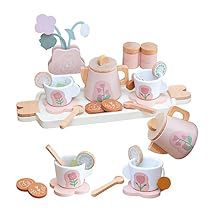 Toddler Tea Set, Toddler Tea Party, Play Tea Set, Wooden Tea Set, Tea Party Set, Toy Tea Set, Toddler Girl Toys, Play Kitchen Accessories, Afternoon Tea Set