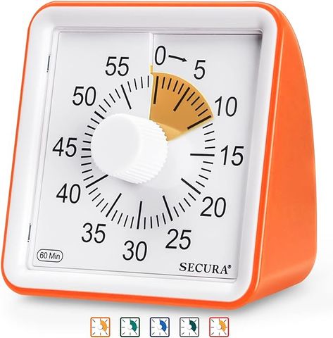 Amazon.com: Secura 60-Minute Visual Timer, Classroom Classroom Timer, Countdown Timer for Kids and Adults, Time Management Tool for Teaching (Orange) : Home & Kitchen Classroom Countdown, Study Timer, Classroom Timer, Time Timer, Countdown Clock, Time Management Tools, Time Tracker, Timer Clock, Digital Timer