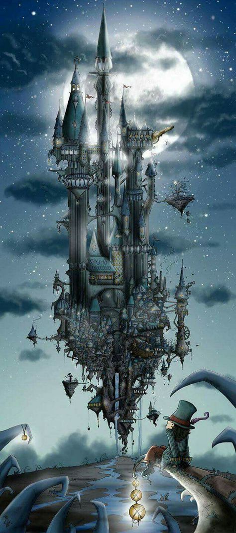 Floating castle ... Castle In The Sky, Have Inspiration, Fantasy Castle, Fantasy Places, Wow Art, A Castle, Arte Fantasy, 판타지 아트, The Tower