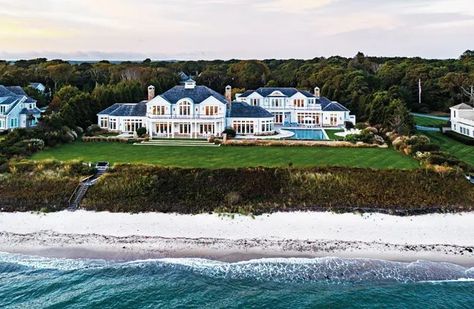 Trillionaire Lifestyle, Beachfront Mansion, House In Maine, Dream House Pictures, Bel Air Mansion, Nantucket House, Lottery Dream Home, House On The Water, Underground Sprinkler