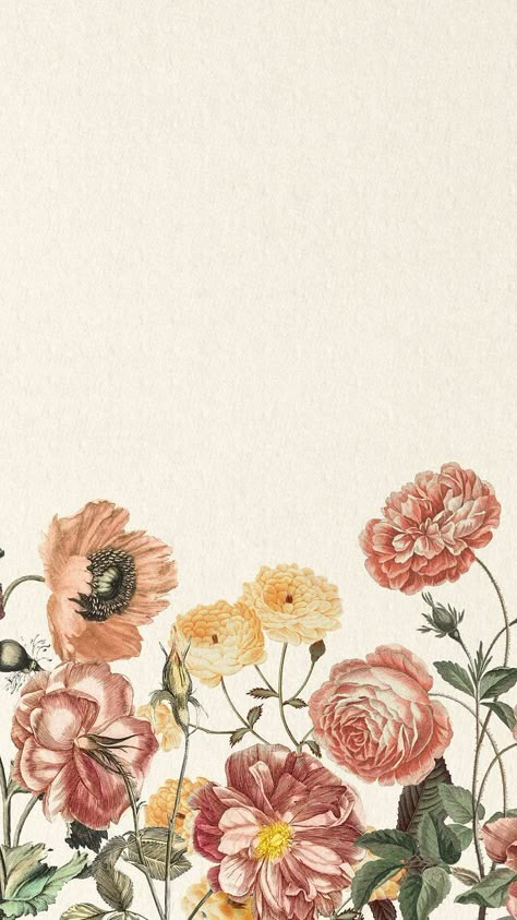 Fall Wallpaper Floral, Rustic Floral Background, Minimalist Floral Wallpaper Iphone, Flores Wallpaper Vintage, Aesthetic Spanish Wallpaper, Fall Flowers Wallpaper Iphone Wallpapers, Fall Floral Background, September Background Wallpaper, Fall Floral Wallpaper