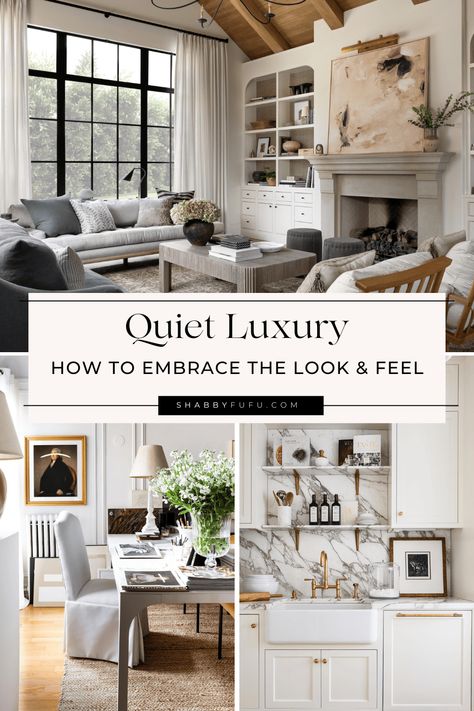 Quiet Luxury, How To Embrace The Look & Feel Quiet Luxury Aesthetic House, Quiet Luxury Moodboard, Quiet Luxury Interior Design Living Room, Quiet Luxury Interior, Quiet Luxury Home Decor, Quiet Luxury Living Room, Quiet Luxury Interior Design, Quiet Luxury Aesthetic, Neutral Decorating