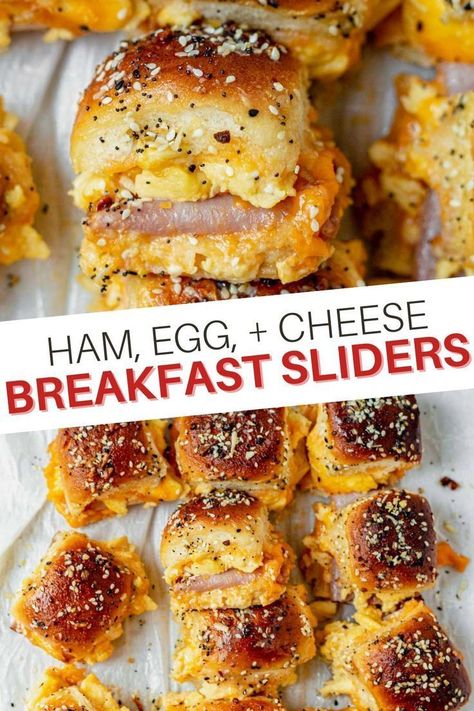 Hawaiian Breakfast, Cheesy Breakfast, Breakfast Sliders, Baked Breakfast, Ham Breakfast, Breakfast Slider, Breakfast Sandwich Recipes, Breakfast For A Crowd, Cheese Breakfast