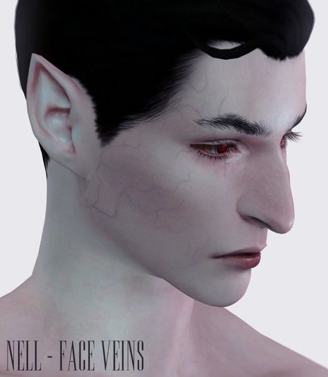 Sims 4 Cc Vampire Skin Details, Sims 4 Male Makeup, Sims 4 Ghost Cc, Face Veins, Sims 4 Cc Goth, Cc The Sims 4, Sims 4 Tattoos, The Sims 4 Skin, Sims 4 Anime