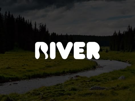 River Logo by Uday Kumar River Logo Design Ideas, River Typography, River Logo Design, Path Logo, River Graphic, Hope Decor, Hiking Logo, River Logo, Church Logo Design