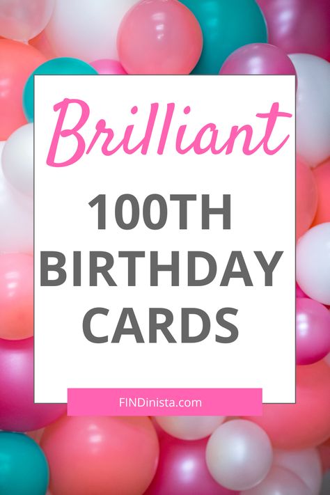 Looking for a festive birthday card for 100 year old woman or man? Click through to see the best selection of 100 years birthday cards - including free printable 100 year old birthday cards! Birthday Card 100 Years Old, 100 Birthday Card Ideas, 100 Year Old Birthday Card Ideas, 100 Birthday Cards, 100th Birthday Quotes, 100th Birthday Cards Handmade, Birthday Poems For Him, Grandmas Birthday Party, Grandmas Birthday