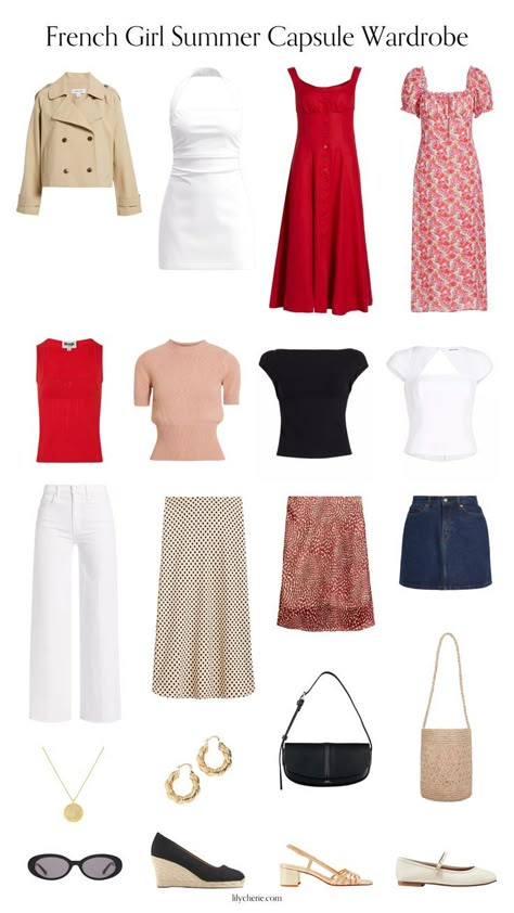 french summer capsule wardrobe French Girl Apartment, Best Ikea Finds, French Girl Summer, Parisian Style Decor, French Style Parisian Chic, French Style Outfits, Style Parisian Chic, French Style Clothing, Chic Capsule Wardrobe