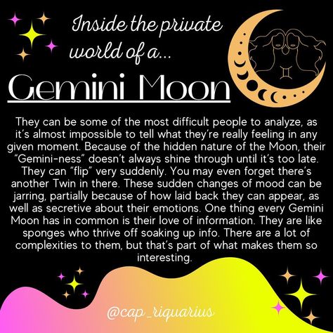 @cap_riquarius shared a photo on Instagram: “🌖 The Moon rules our internal world: the things we don’t show to everyone , but which illuminate our whole being from within. 🌗 The Sun may…” • Jun 20, 2022 at 4:34pm UTC Gemini Sun, Sidereal Astrology, Moon In Gemini, Gemini Moon, Gemini Art, Infj Type, The Hierophant, Gemini Woman, Always Shine