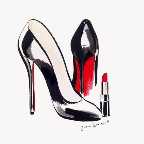 Drawing High Heels, Jason Brooks, Shoes Illustration, High Heels Boots, Watercolor Fashion, Fashion Wall Art, Fashion Art Illustration, Shoe Art, Girly Art