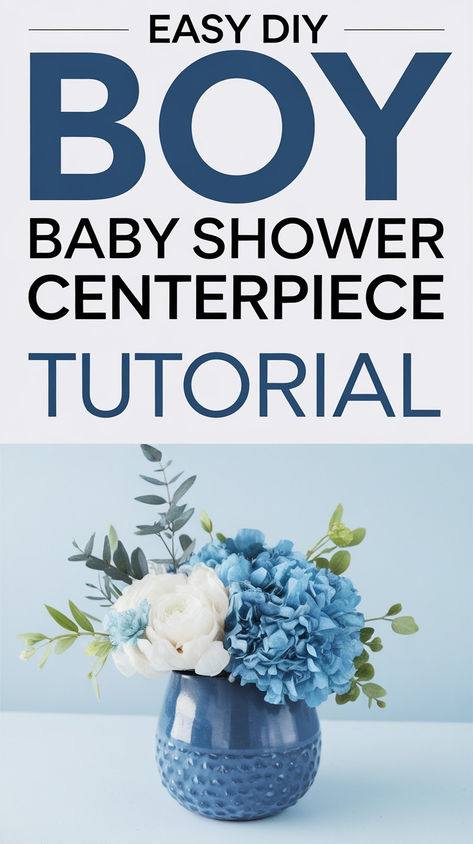 Create a stunning baby shower centerpiece without breaking the bank! This simple step-by-step tutorial shows you exactly how to make a beautiful focal point for your baby boy celebration. Perfect for budget-conscious hosts who want that professional look without the expensive price tag! Baby Shower Table Decoration Ideas Boy, Easy Baby Shower Centerpieces, Simple Baby Shower Centerpieces, Diy Baby Boy, Diy Baby Shower Centerpieces, Boy Baby Shower Centerpieces, Polka Dot Balloons, Diy Centerpiece, Simple Baby Shower