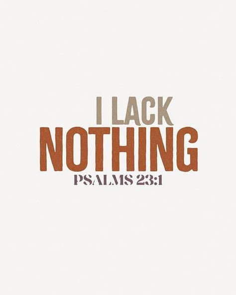 I lack nothing The Lord is my shepherd, I lack nothing. - Psalm 23:1 __________________ Check the link at @lambspath_prints #designed2encourage #oldtestament #follow #psalms #rest Vision Board Mom, I Lack Nothing, Psalm 23 1, Encourage One Another, The Lord Is My Shepherd, Love Joy Peace, Feel Like Giving Up, Daily Bible Verses, Christian Pins