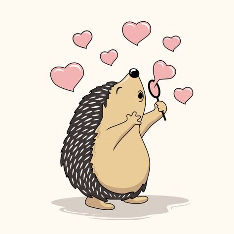 Hedgehog playing love soap bubble balloo... | Premium Vector #Freepik #vector #heart #character #cartoon #animals Indian Animals, Bubble Drawing, Balloon Cartoon, Bunny Drawing, Bubble Balloons, Cartoons Love, Cute Hedgehog