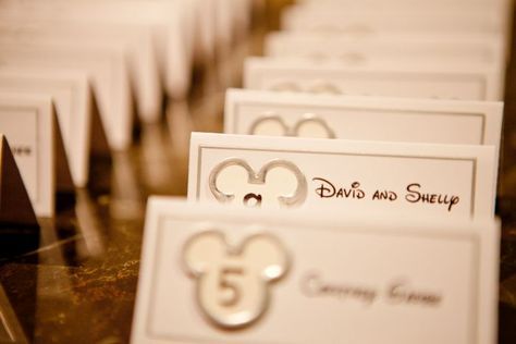 Disney Table, Reception Place Cards, Mickey Mouse Wedding, Wedding Scrapbooking Layouts, Weddings Idea, Disney Inspired Wedding, Disney Wedding Theme, Tema Disney, Disney Weddings