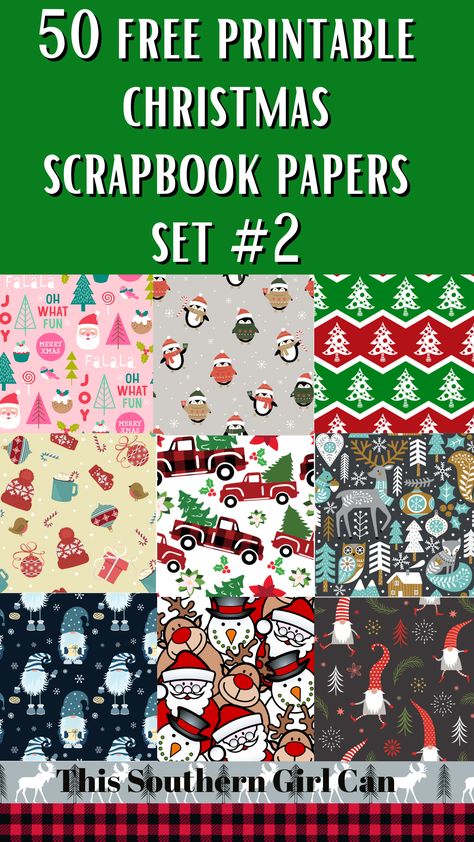 Free Printables Christmas Scrapbook Paper Printable, Free Printable Pattern Paper, Free Digital Christmas Paper, Free Christmas Patterns Printables, Free Christmas Digital Paper, Free Christmas Paper Printables, Printable Christmas Paper Free, Christmas Backing Papers Free Printable, Christmas Scrapbook Cards