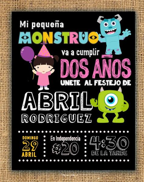 Dulceros Monster Inc, Monster Inc Invitation, Piñata Monster Inc, Boo Monsters Inc Party Ideas, Monsters Inc Birthday Party Ideas, Monsters Inc Invitations, Monsters Inc Decorations, Buu Monster Inc, Monster University Birthday