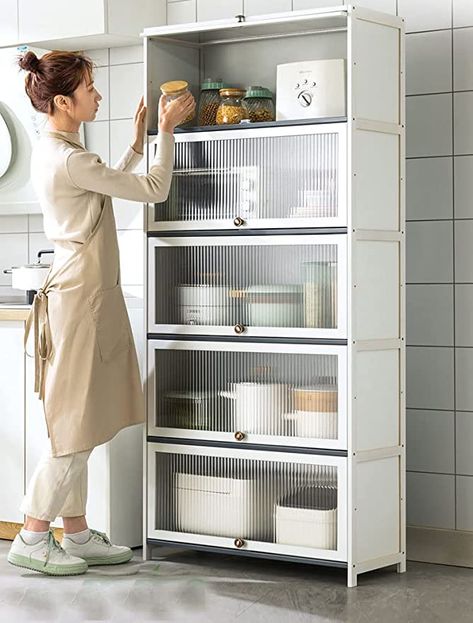 Kitchen Storage Cabinets Freestanding, Kitchen Cabinet With Glass Doors, Storage Cabinet Garage, Locker Organizer, Kitchen Storage Cabinets, Pantry Cabinet Free Standing, Kitchen Renovation Cost, Shelf Closet, Garage Organizer