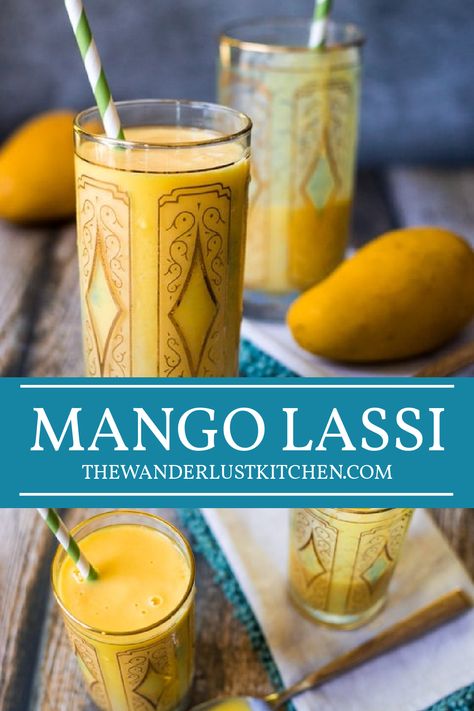 How to Make Mango Lassi - everyone's favorite creamy, dreamy Indian restaurant classic from an easy, delicious Mango Lassi recipe! Best Mango Lassi Recipe, Cheesecake Parfait Recipes, Mango Lassi Recipe, Healthy Detox Drinks, Mango Lassi Recipes, Restaurant Classic, Lassi Recipe, India Recipes, Nonalcoholic Drinks