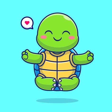 Yoga Cartoon, Spongebob Wallpaper, Cute Turtle, Vector Icons Illustration, Sport Icon, Star Background, Cute Turtles, Mascot Design, Meditation Yoga