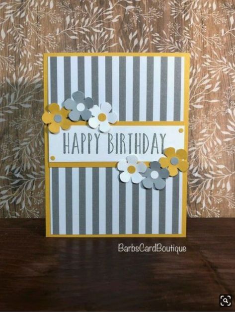 Stampin Up Birthday, Designer Paper Cards, Happy Birthday Cards Handmade, Stampin Up Birthday Cards, Birthday Card For Her, Birthday Card Craft, Simple Birthday Cards, Homemade Birthday Cards, Bday Cards