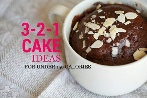 3 2 1 Cake, Healthy Chocolate Mug Cake, Weight Watchers Cake, Cake Microwave, Weight Watcher Desserts, Dessert Light, Cake Light, Slender Kitchen, Mug Cake Microwave