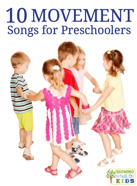 10 movement songs for preschoolers, perfect for brain breaks and getting the wiggles out! Songs For Preschoolers, Movement Preschool, Toddler Party Games, Singing Games, Movement Songs, Kindergarten Songs, Classroom Songs, Songs For Toddlers, Music Camp