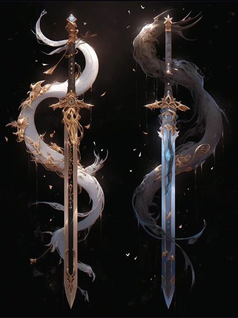 Warrior Concept Art, الفن الرقمي, Pretty Knives, Fantasy Props, Magic Design, Cool Swords, Magical Jewelry, Fantasy Aesthetic, Fantasy Concept Art