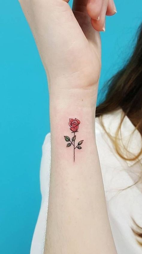 Closed Rose Tattoo, Minimalist Rose Tattoo, Forearm Cover Up Tattoos, Cover Up Tattoos For Women, Simple Rose Tattoo, Realistic Rose Tattoo, Pink Rose Tattoos, Minimalist Rose, Tattoos To Cover Scars