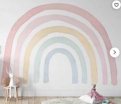 Rainbow Boho Wallpaper, Rainbow Mural, Rainbow Decal, Rainbow Boho, Boho Wallpaper, Rainbow Nursery, Wallpaper Mural, Miami Fl, Kid Beds